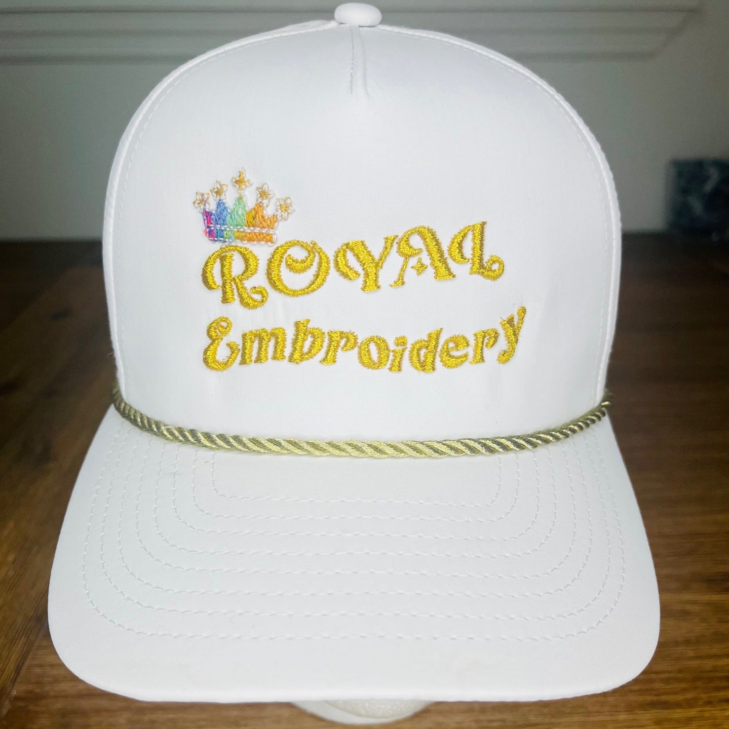 embroidered hat