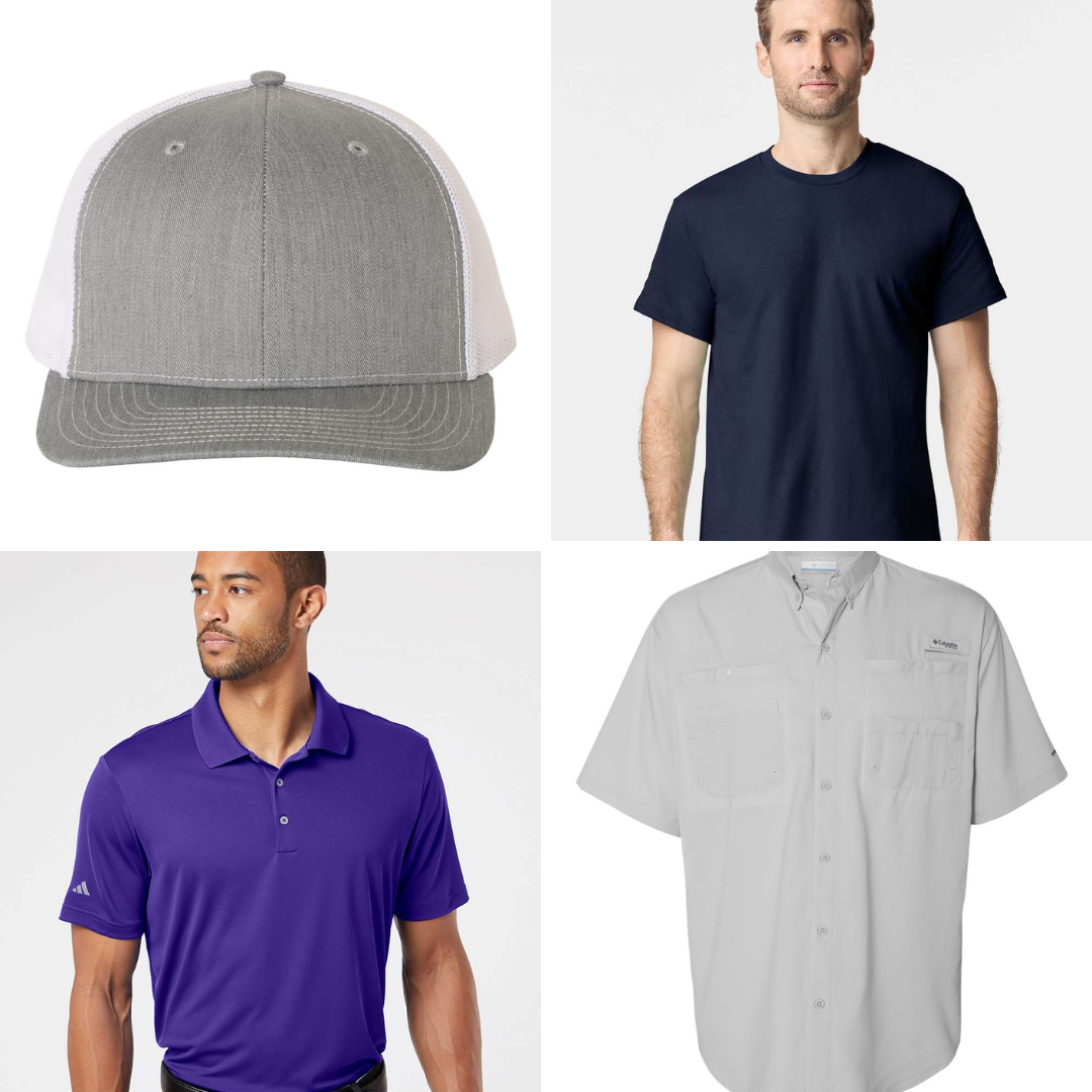 custom hats, polos, tshirts and workwear