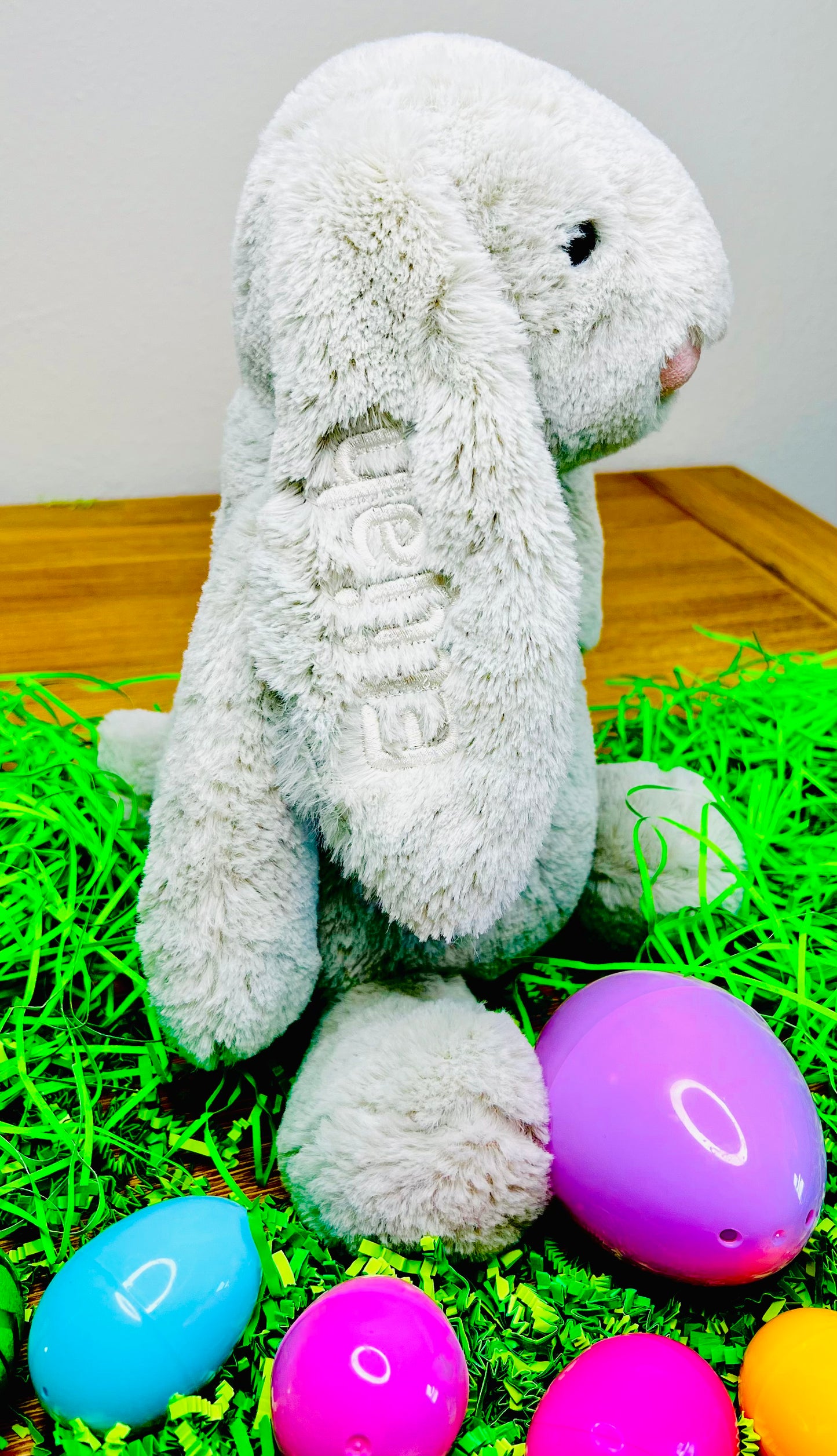 16” Personalized Easter Bunny with Embroidered Ears