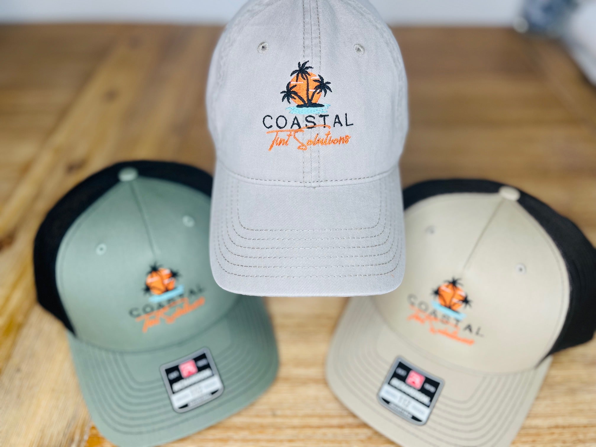 Personalized custom hats with embroidery, ideal for branded business wear