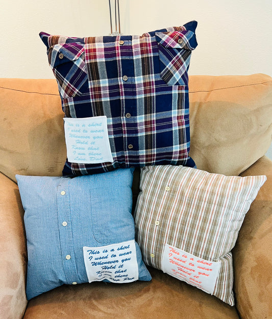 Memory Pillow Remembrance Gift – Personalized Keepsake with Embroidered Memory Patch