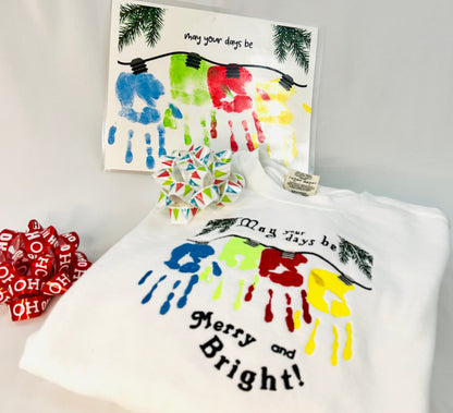 Custom Embroidered Kid's Handprint Christmas Sweater – Personalized Holiday Design