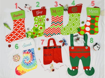 Embroidered Personalized Christmas Stocking – Custom Holiday Design