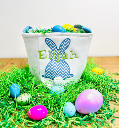 Embroidered Easter Basket with Custom Name – Perfect for Kids