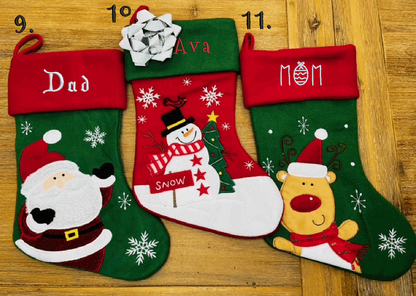 Embroidered Personalized Christmas Stocking – Custom Holiday Design