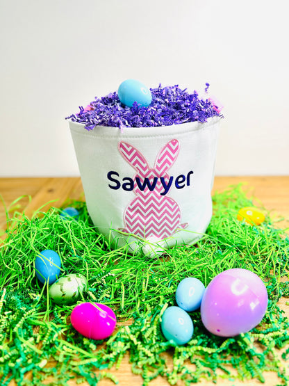 Embroidered Easter Basket with Custom Name – Perfect for Kids