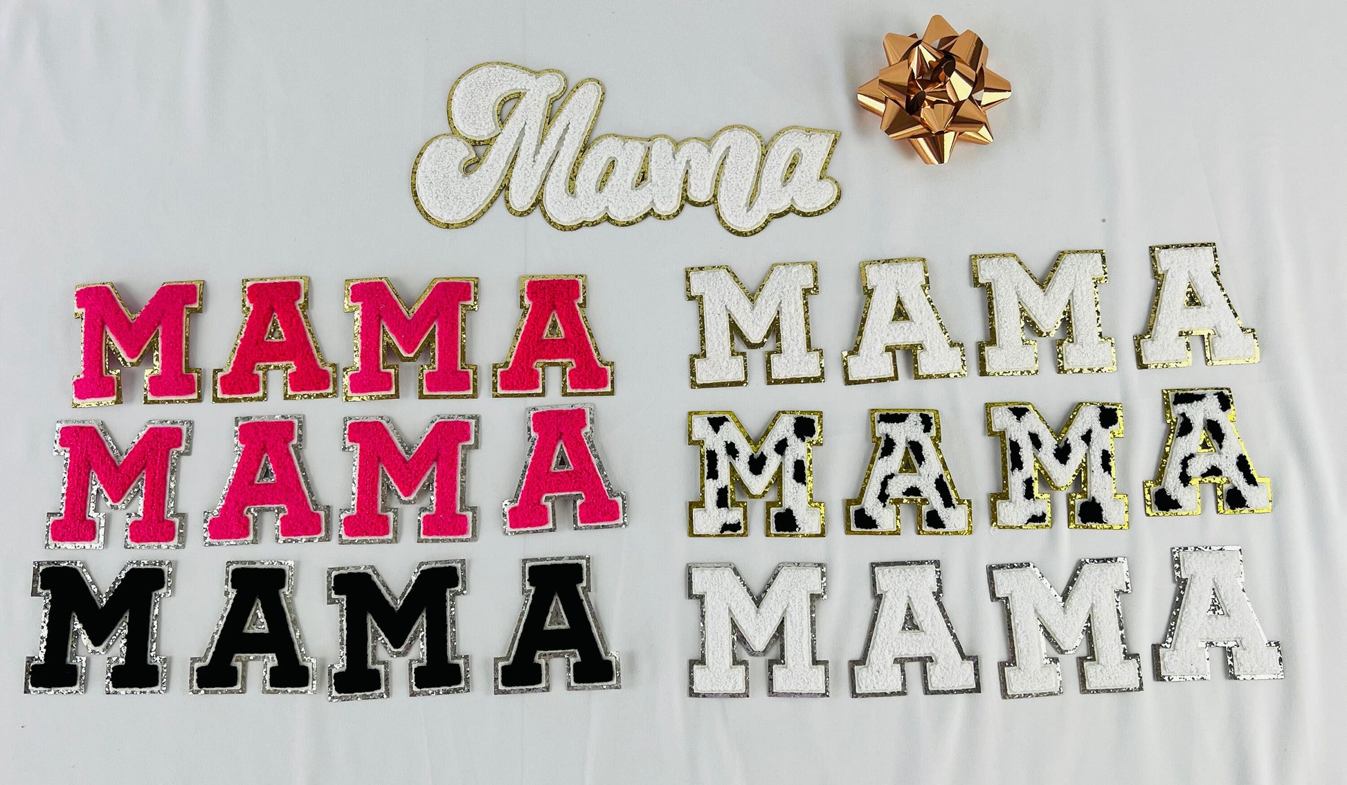 Embroidered MAMA sweatshirt, custom luxury mama sweatshirt with kids name on sleeve, valentines day gift for mom, chenille patch sweatshirt